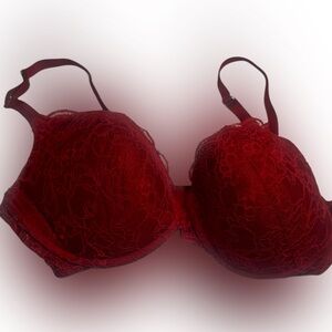 Elegant Red Lace Bra